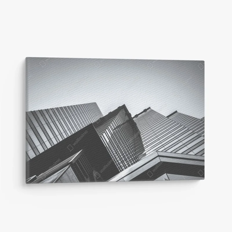 Quadro su tela prospettive urbane in bianco e nero