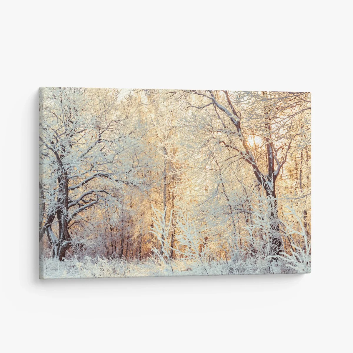 Quadro su tela incanto invernale al tramonto • Wallissimo® Quadro su tela incanto invernale al tramonto • Wallissimo®