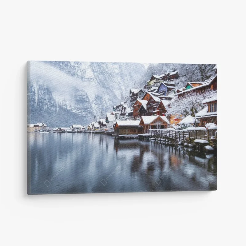 Quadro su tela paesaggio da sogno di Hallstatt