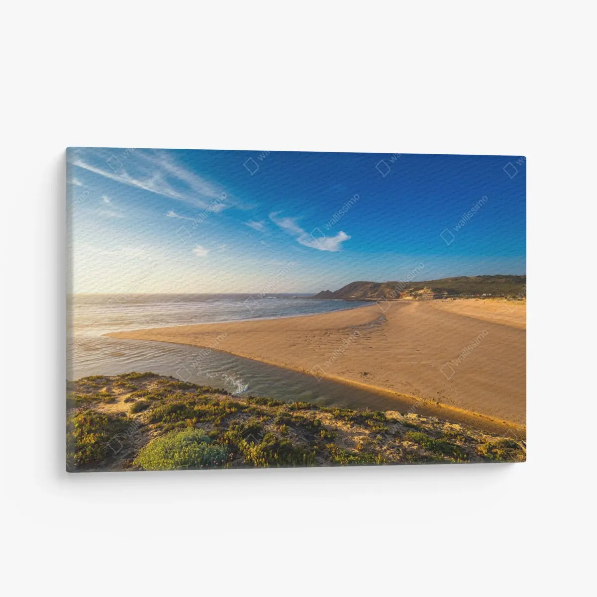 Quadro su tela panorama dorato di Praia da Amoreira, Algarve • Wallissimo®