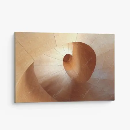 Quadro su tela spirale in legno astratta • Wallissimo®