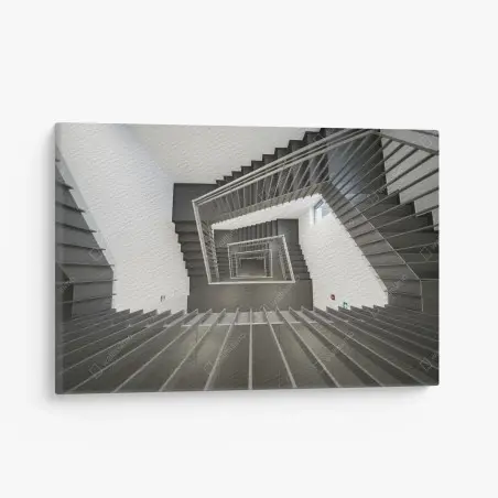 Quadro su tela scala geometrica minimalista vista dall'alto • Wallissimo®