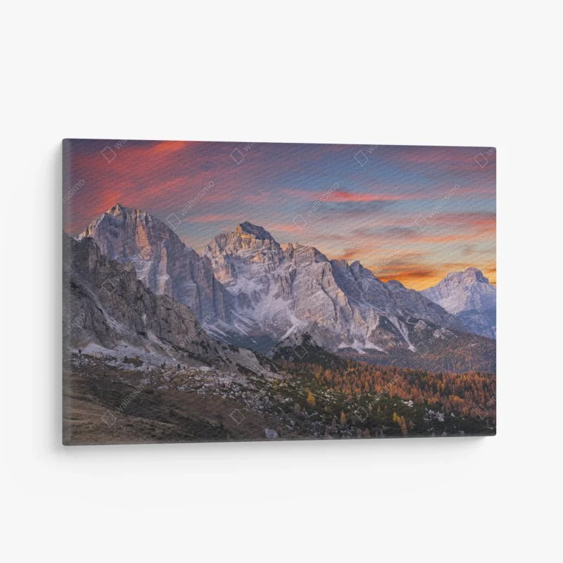 Quadro su tela vette d'autunno al tramonto