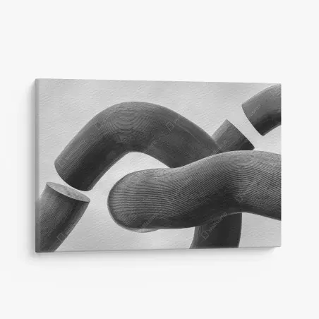Quadro su tela forme scultoree intrecciate • Wallissimo®