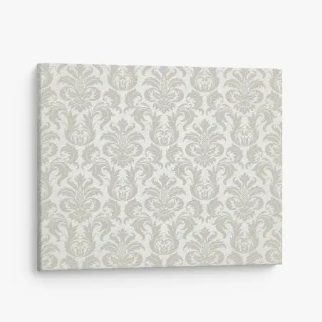 Quadro su tela elegante motivo damascato beige e crema • Wallissimo®
