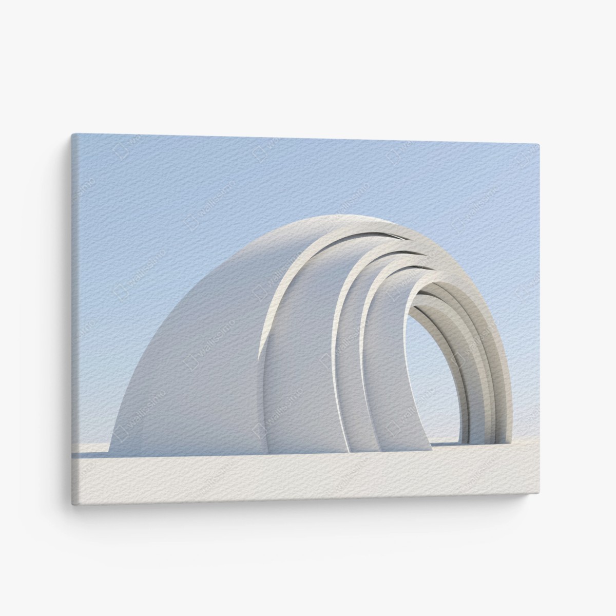 Quadro su tela arco moderno minimalista su sfondo azzurro • Wallissimo®