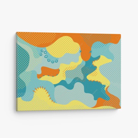 Quadro su tela composizione astratta pop art colorata • Wallissimo®