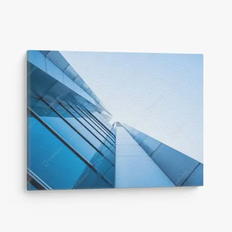 Quadro su tela prospettiva architettonica moderna in vetro • Wallissimo®