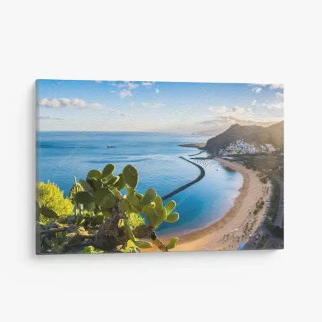 Quadro su tela spiaggia dorata di Las Teresitas, Tenerife • Wallissimo®