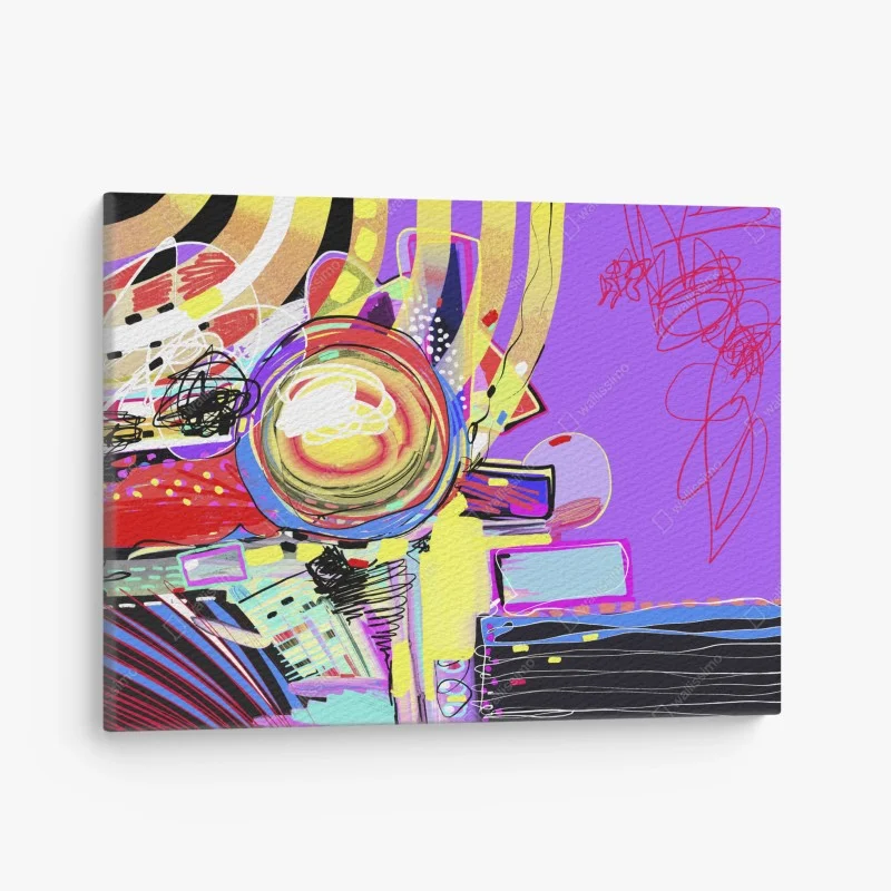 Quadro su tela esplosione cromatica astratta