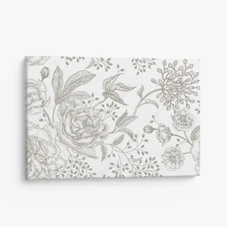 Quadro su tela motivo floreale classico con peonie • Wallissimo®