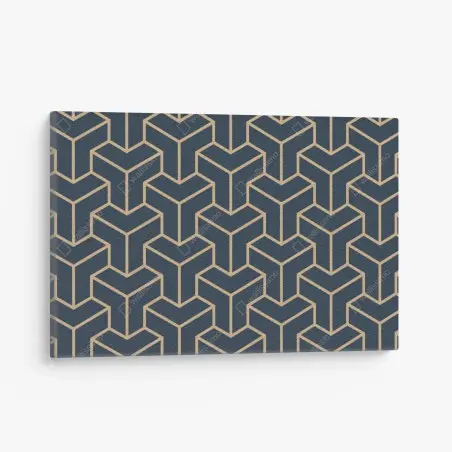 Quadro su tela motivo geometrico a cubi effetto tridimensionale • Wallissimo®