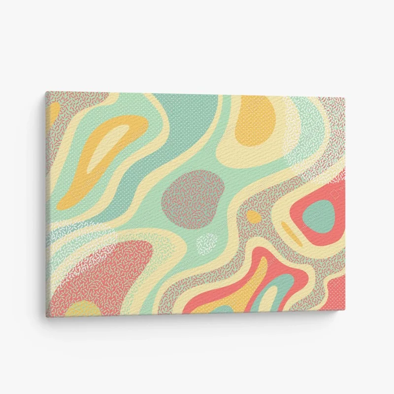 Quadro su tela mosaico organico in pastello