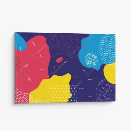 Quadro su tela motivo astratto pop dai colori vivaci • Wallissimo®