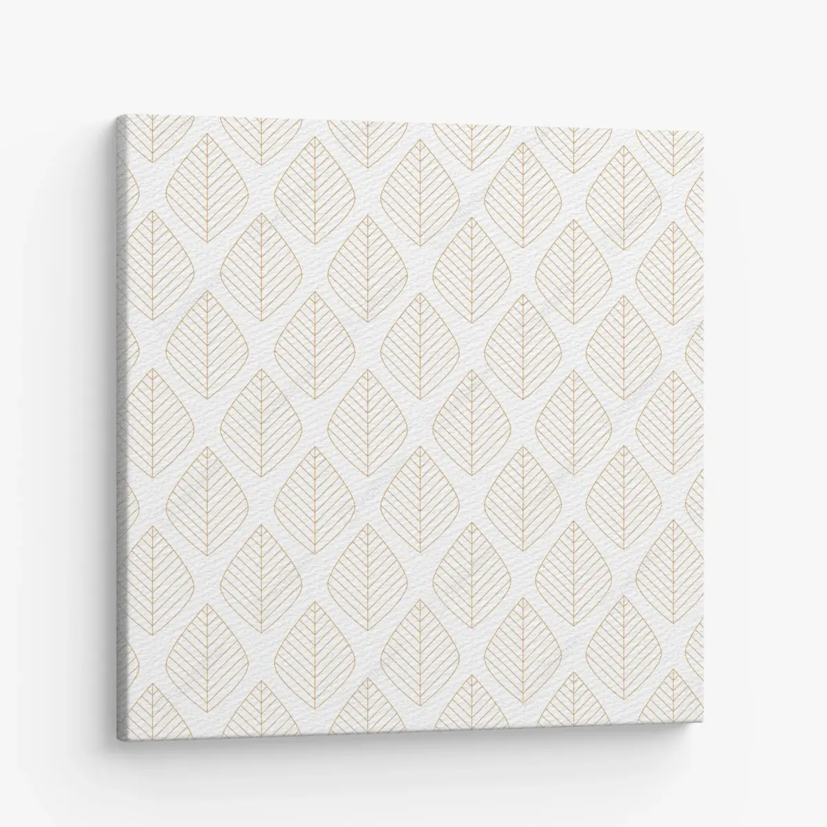 Quadro su tela motivo di foglie dorate minimalista • Wallissimo®