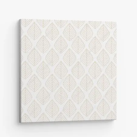 Quadro su tela motivo di foglie dorate minimalista • Wallissimo®
