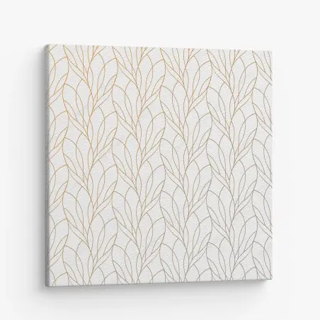 Quadro su tela elegante motivo di foglie dorate • Wallissimo®