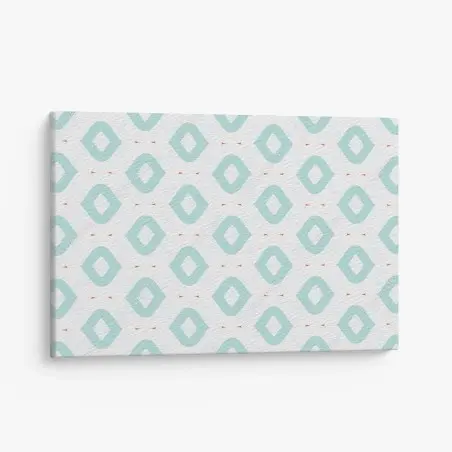 Quadro su tela motivo geometrico turchese stile scandinavo • Wallissimo®