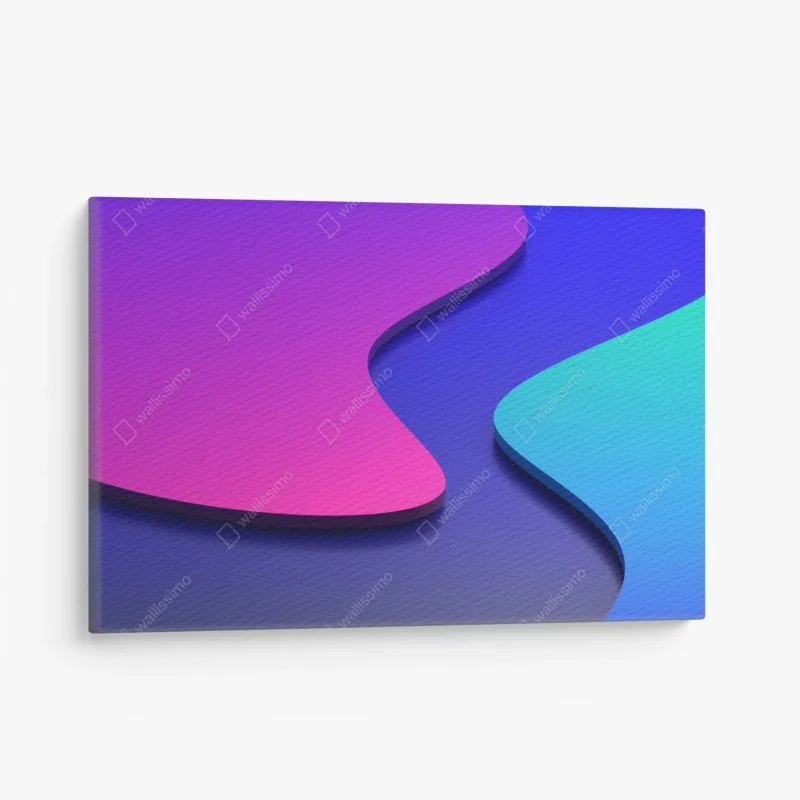 Quadro su tela onde cromatiche astratte