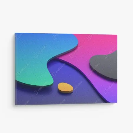 Quadro su tela forme fluide in gradiente vibrante • Wallissimo®