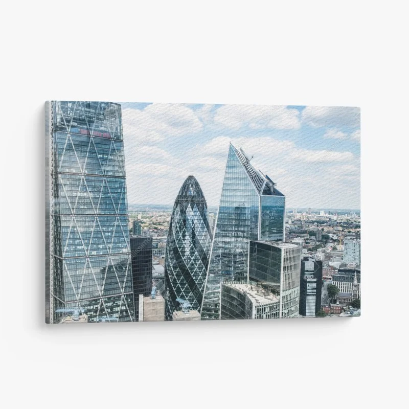 Quadro su tela skyline moderno di Londra in dettaglio