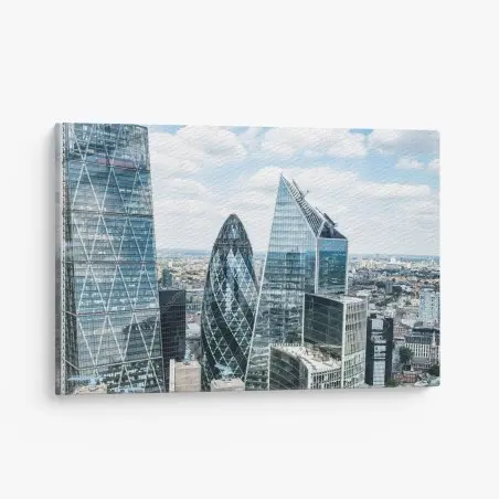Quadro su tela skyline moderno di Londra in dettaglio • Wallissimo®