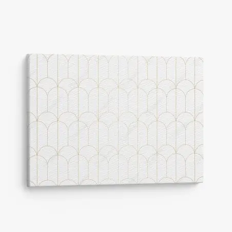 Quadro su tela motivo art déco oro su sfondo bianco • Wallissimo®