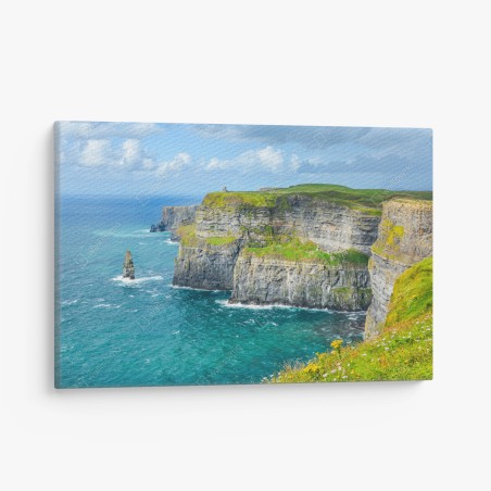 Quadro su tela panorama maestoso delle scogliere costiere • Wallissimo®