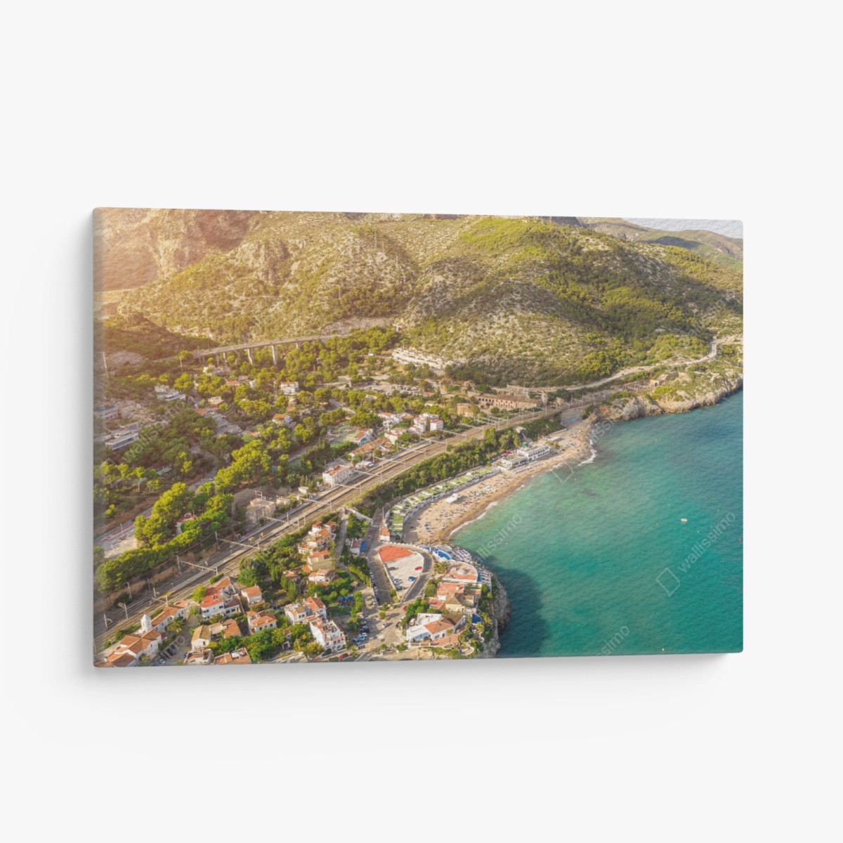 Quadro su tela panorama costiero dall'alto • Wallissimo®