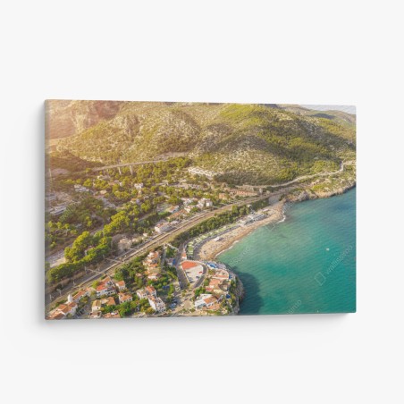 Quadro su tela panorama costiero dall'alto • Wallissimo®