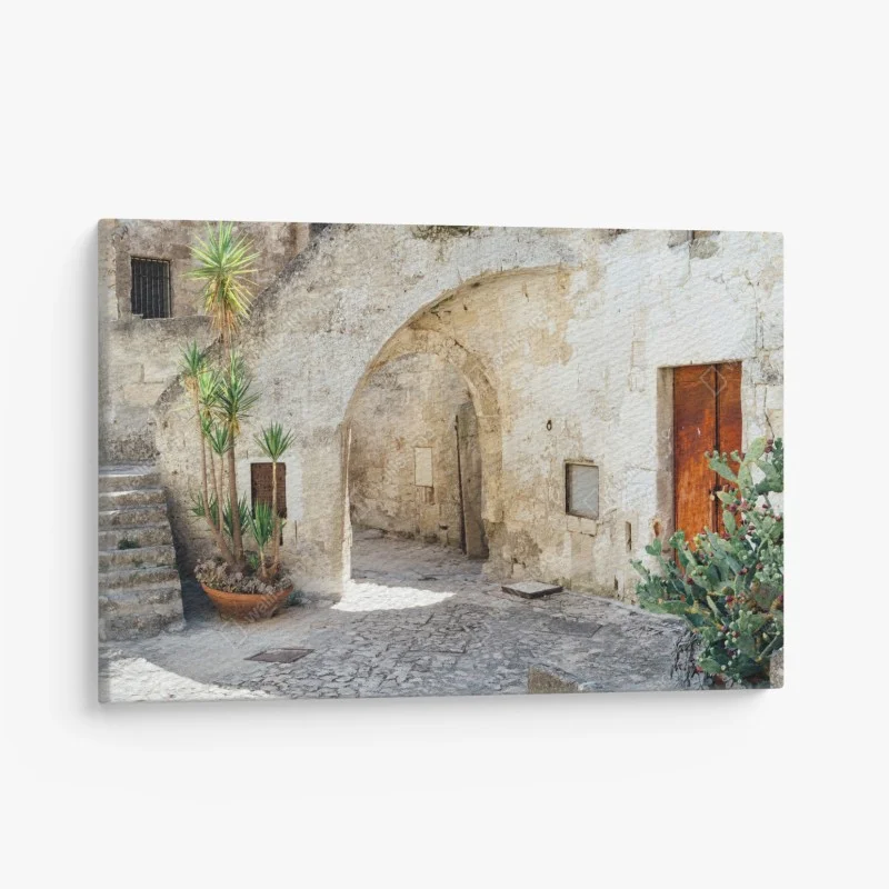 Quadro su tela angolo mediterraneo in pietra