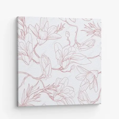 Quadro su tela motivo di magnolie su sfondo tenue • Wallissimo®