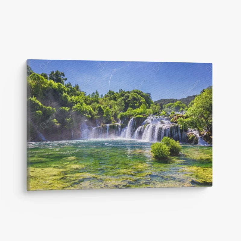Quadro su tela paesaggio incantato di Skradinski Buk, cascata del parco nazionale Krka