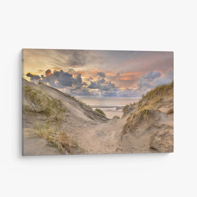 Quadro su tela tramonto sulle dune di Zeeland