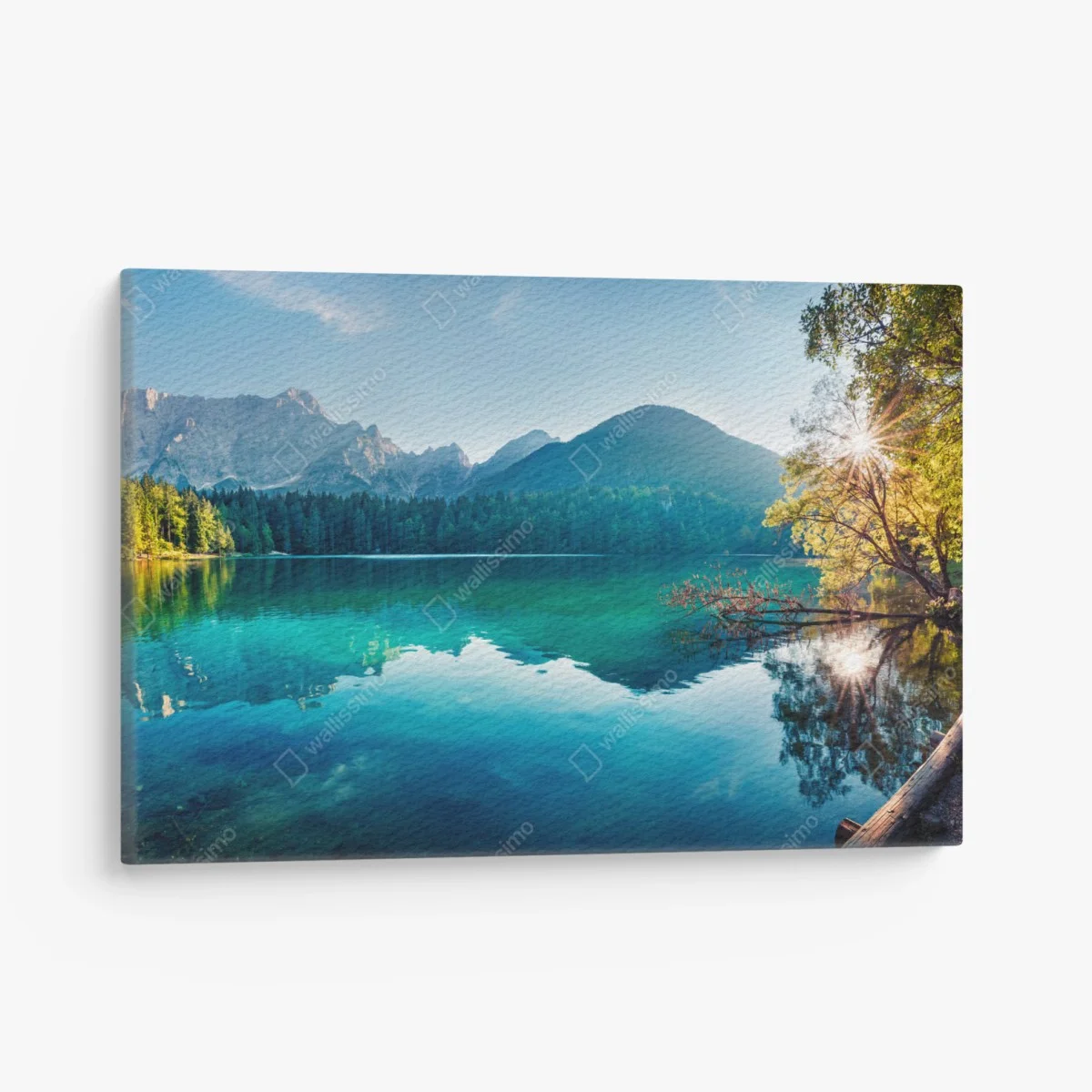 Quadro su tela panorama sereno del Lago di Fusine • Wallissimo® Quadro su tela panorama sereno del Lago di Fusine • Wallissimo®