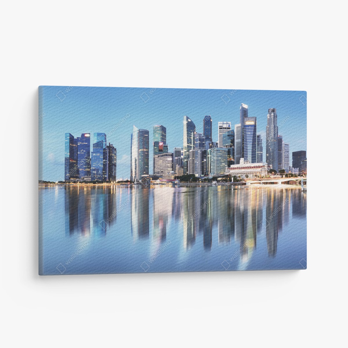 Quadro su tela panorama urbano riflesso a Singapore • Wallissimo®