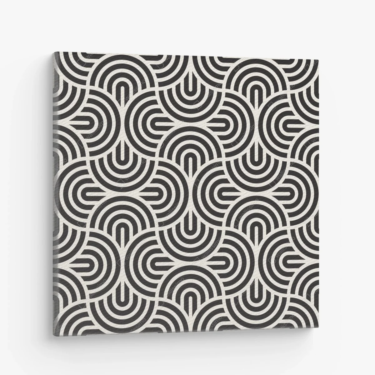 Quadro su tela motivo geometrico ottico in bianco e nero • Wallissimo® Quadro su tela motivo geometrico ottico in bianco e nero • Wallissimo®