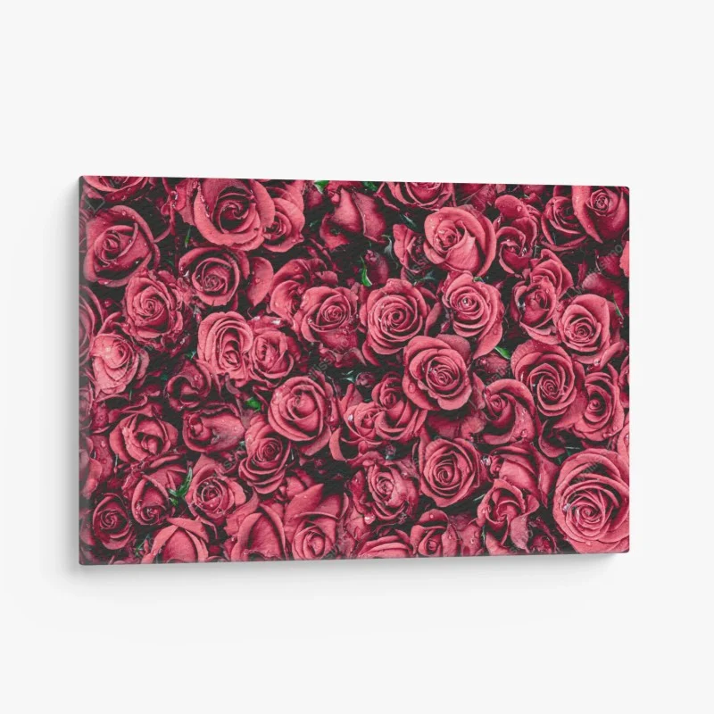Quadro su tela mosaico di rose rosse