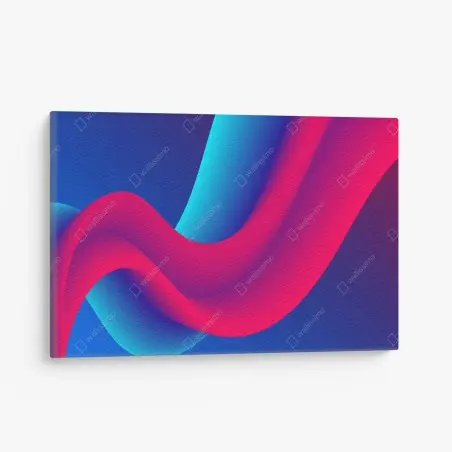 Quadro su tela onde cromatiche astratte • Wallissimo®