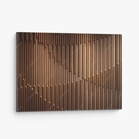 Quadro su tela motivo a doghe di legno per pareti • Wallissimo®