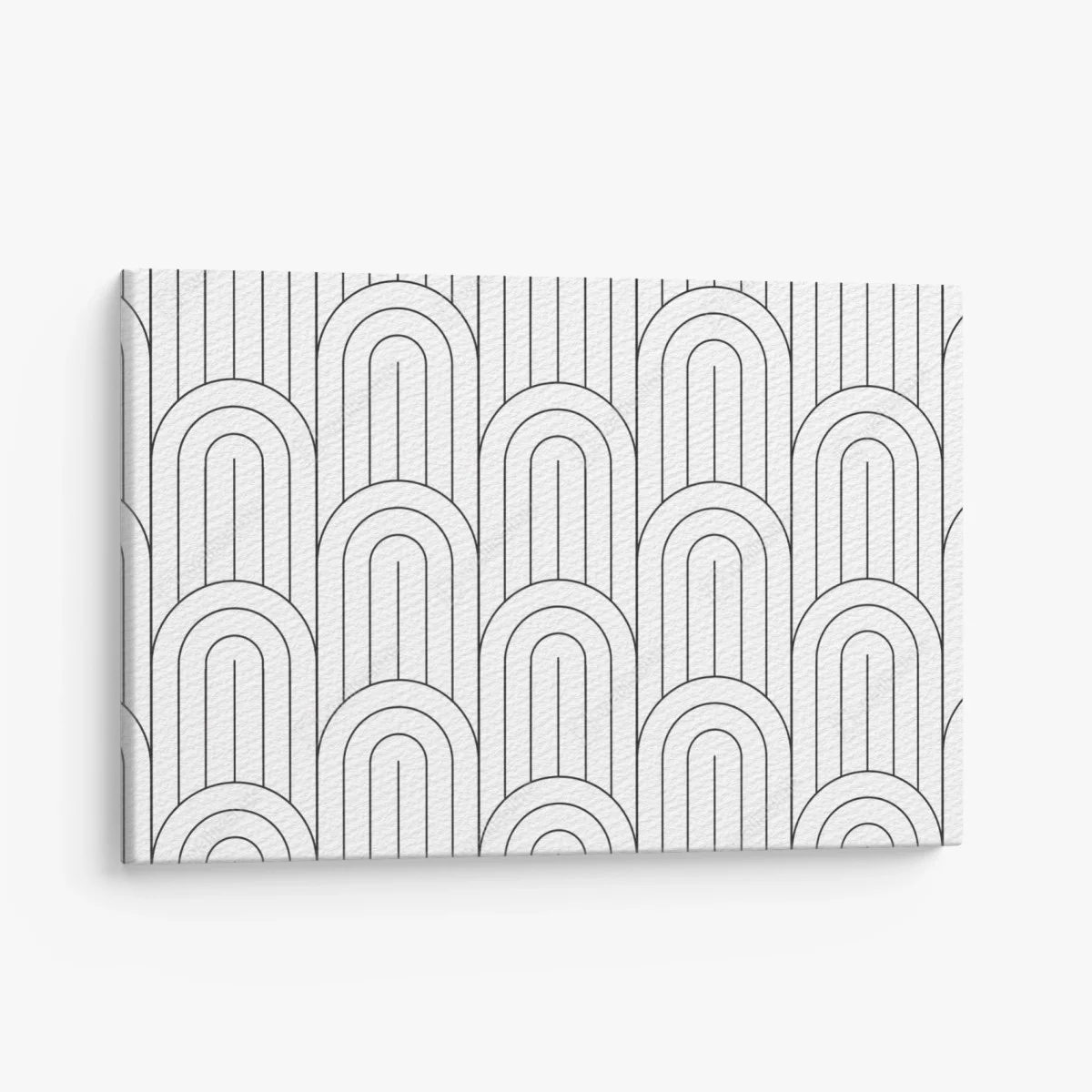 Quadro su tela motivo ad archi geometrico minimale in bianco e nero • Wallissimo® Quadro su tela motivo ad archi geometrico minimale in bianco e nero • Wallissimo®