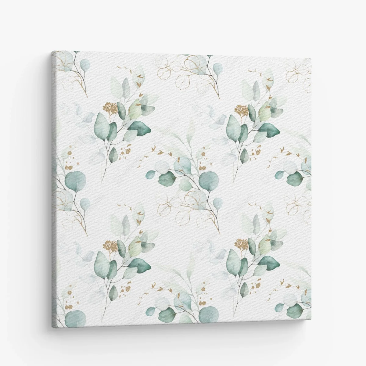 Quadro su tela motivo botanico di eucalipto acquerellato • Wallissimo® Quadro su tela motivo botanico di eucalipto acquerellato • Wallissimo®