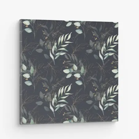 Quadro su tela motivo botanico elegante con dettagli dorati • Wallissimo®