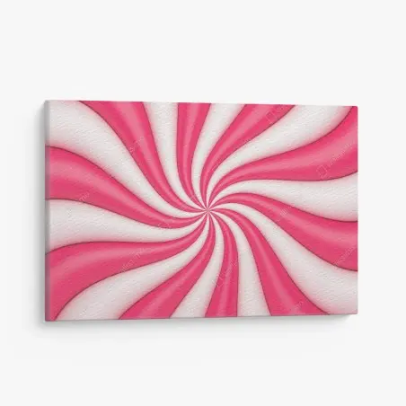 Quadro su tela vortice dolce rosa e bianco • Wallissimo®