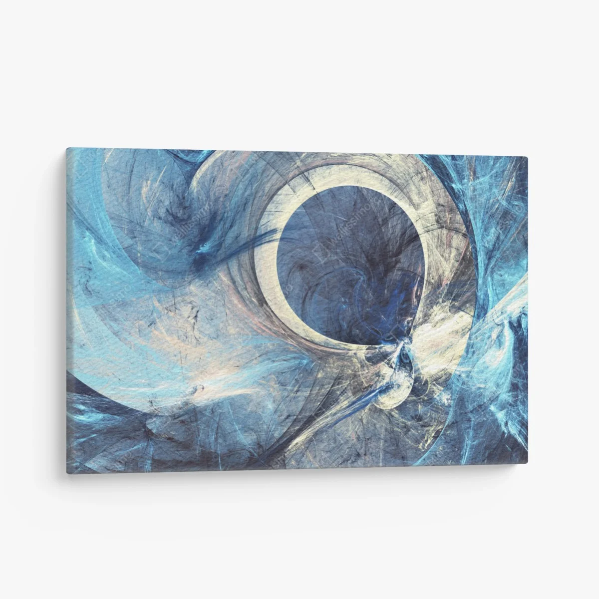 Quadro su tela vortice frattale blu - composizione astratta dinamica • Wallissimo® Quadro su tela vortice frattale blu - composizione astratta dinamica • Wallissimo®