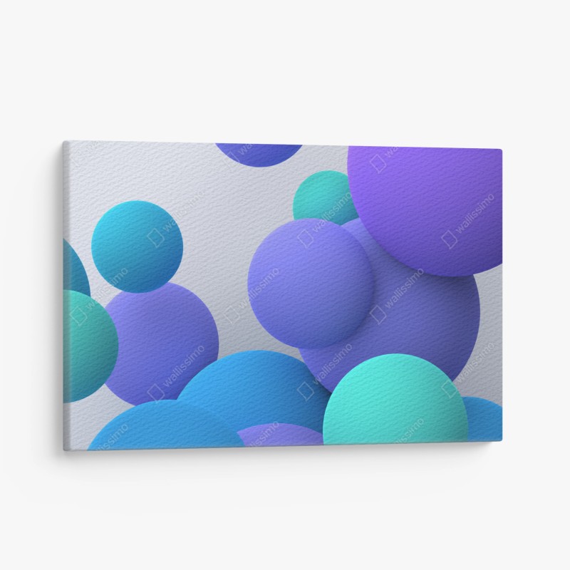 Quadro su tela composizione di sfere colorate in 3d
