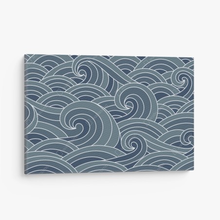 Quadro su tela motivo di onde marine stilizzate • Wallissimo®