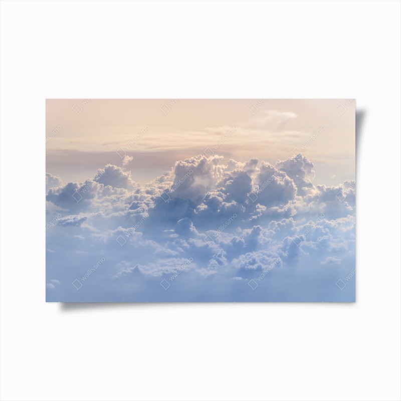 Poster cielo di nuvole visto dall'aereo