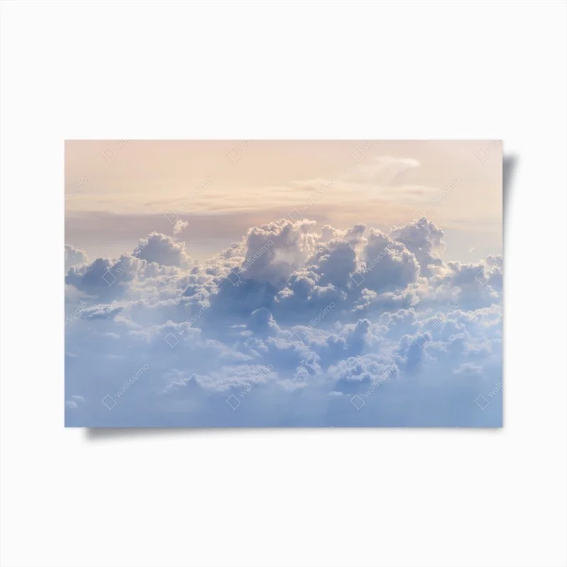 Poster cielo di nuvole visto dall'aereo