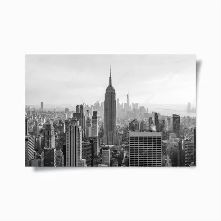 Poster panorama urbano di New York in bianco e nero • Wallissimo®